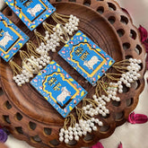 Vriksham Royal Blue Shubh Labh Door Hangings-(Pack of 2)-RG354